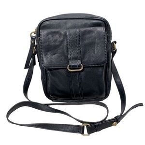 ALCO women’s genuine leather crossbody bag Color Black